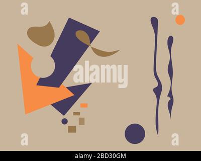 Abstract geometric composition  Weather in the fall Stock Vector