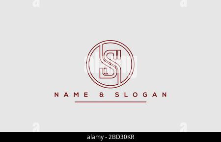 Abstract Letter S Alphabet Logo Design Stock Vector