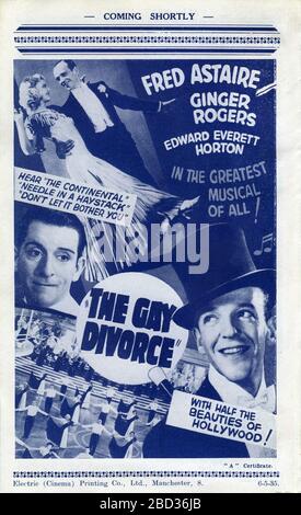 FRED ASTAIRE and GINGER ROGERS with EDWARD EVERETT HORTON in THE GAY DIVORCE / THE GAY DIVORCEE 1934 director MARK SANDRICH RKO Radio Pictures Stock Photo