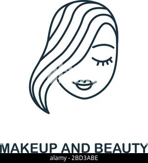 Makeup And Beauty icon from makeup and beauty collection. Simple line element Makeup And Beauty symbol for templates, web design and infographics Stock Vector
