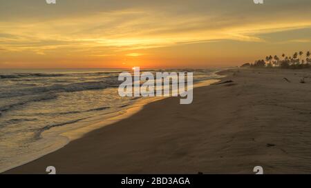 Undiscovered long beach in Banda Aceh, Sumatra, Indonesia Stock Photo