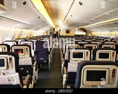 CORONAVIRUS: AIR FRANCE GROUNDED PLANES ROISSY Stock Photo