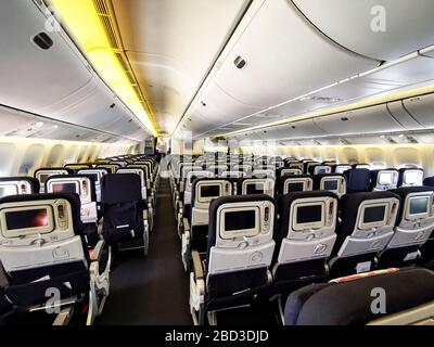 CORONAVIRUS: AIR FRANCE GROUNDED PLANES ROISSY Stock Photo