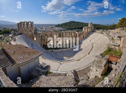 Theater of Dionysus ruins, Acropolis, Athens, Greece Stock Photo