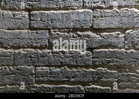 texture old brick wall laid out at the beginning of the 18th century. Beautiful antique texture can be used as background. Stock Photo