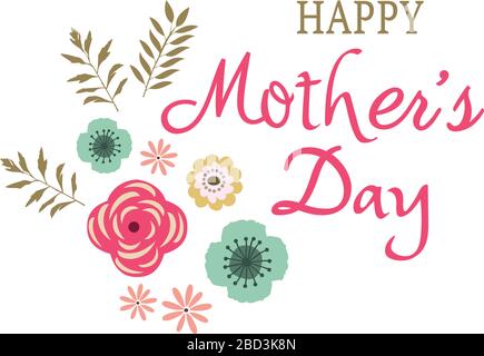 vector illustration of a mother's day background. mother's day card. gift idea. Stock Vector