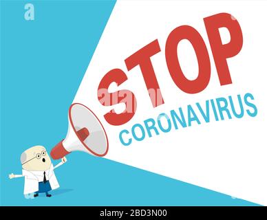 Campaign Of Stop Covid 19 In Computer Stock Vector Image & Art - Alamy