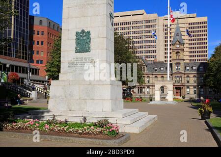 War Memorial, Grand Parade, Halifax, Nova Scotia, Canada Stock Photo