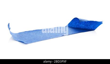 Isolated Blue Painters Tape Stock Photo