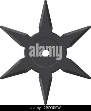Japanese ninja shuriken illustration Stock Vector