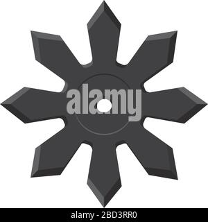 Japanese ninja shuriken illustration Stock Vector