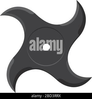 Japanese ninja shuriken illustration Stock Vector