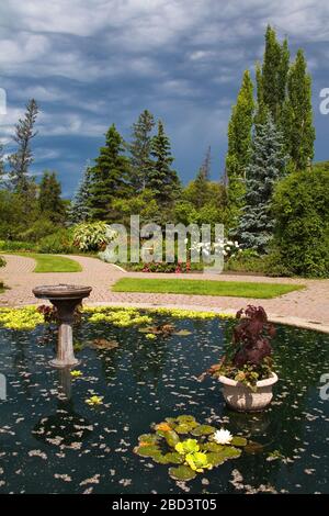English Garden in Assiniboine Park, Winnipeg, Manitoba, Canada Stock Photo