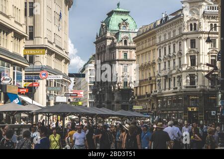 The historic centre of Vienna is rich in beautiful architecture Stock Photo