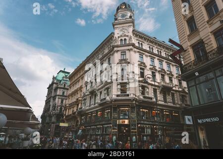 The historic centre of Vienna is rich in beautiful architecture Stock Photo