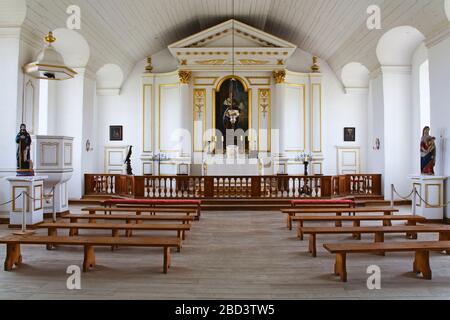 Chapel,Fortress of Louisbourg National Historic Site, Cape Breton Island, Nova Scotia, Canada Stock Photo