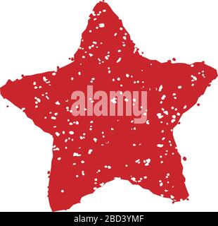 Star red grunge rubber stamp Royalty Free Vector Image