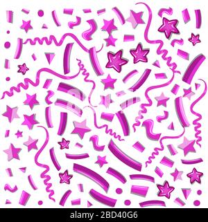 Seamless background design with stars and ribbons illustration Stock Vector