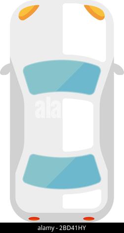 car (view from above) vector flat icon Stock Vector