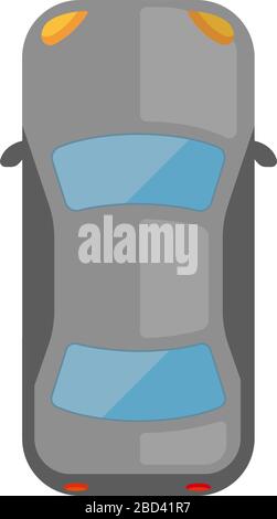 car (view from above) vector flat icon Stock Vector
