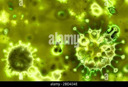 Conceptual abstract coronavirus COVID-19 background illustration Stock Photo