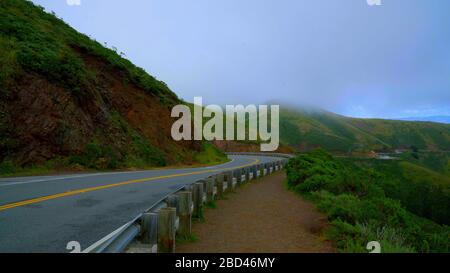 Scenic route at the Golden Gate Bridge in San Francisco Marin Headlands - travel photography Stock Photo