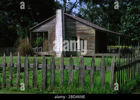 Acadian cabin, Longfellow-Evangeline State Historic Site, Louisiana Stock Photo