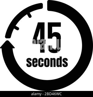 45 seconds Countdown Timer icon set. time interval icons. Stopwatch and ...