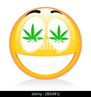 Emoji - smoking weed Stock Photo - Alamy