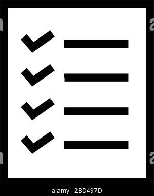 thin line sharp vector icon / checklist Stock Vector