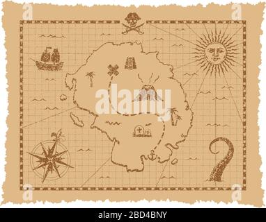 Treasure Map vector illustration Stock Vector Image & Art - Alamy