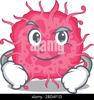 A mascot design of pathogenic bacteria having confident gesture Stock Vector