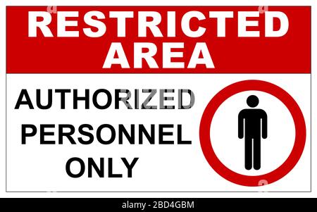 Restricted Area Adhesive Floor Sign, SKU: SF-0063