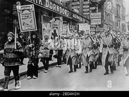 Leipzig during annual fair ca. 1915 Stock Photo