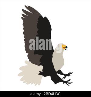 Cute animal eagle clip art bird illustration cartoon character Stock Vector