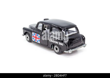 Matchbox model toy car 1-75 series no.4 London Taxi FX4R Stock Photo