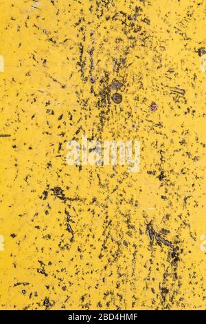Old Weathered Yellow Painted Rusty Metal Texture Stock Photo