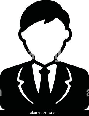 Worker , business man , business person / avatar icon illustration (upper body) Stock Vector