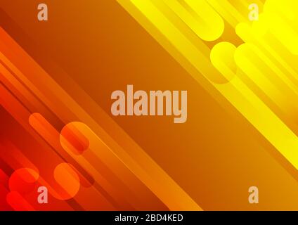 Abstract modern style red and yellow diagonal rounded line shape transition with space for your text background. Vector illustration Stock Vector