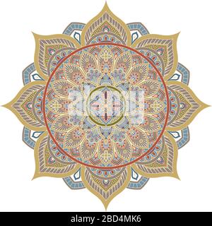 Pattern Motif Mandala Art Ornament Design Element Stock Vector
