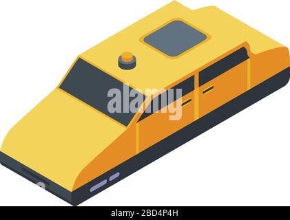 Futuristic taxi icon, isometric style Stock Vector