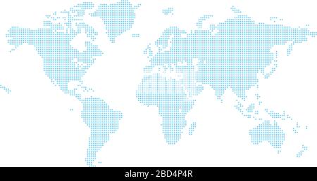 Diamond Flat Squares Map World Background Stock Vector