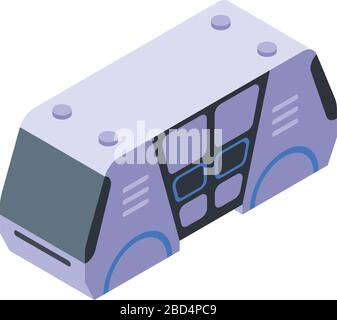 Unmanned bus icon, isometric style Stock Vector