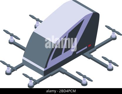 Air taxi icon, isometric style Stock Vector