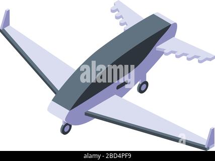 Unmanned plane taxi icon, isometric style Stock Vector