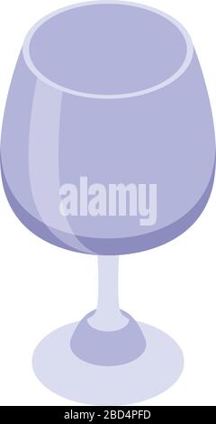 Snifter glass icon, isometric style Stock Vector