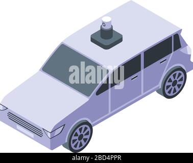 Car taxi icon, isometric style Stock Vector