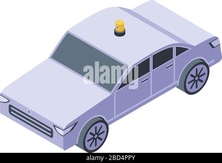Public taxi car icon, isometric style Stock Vector