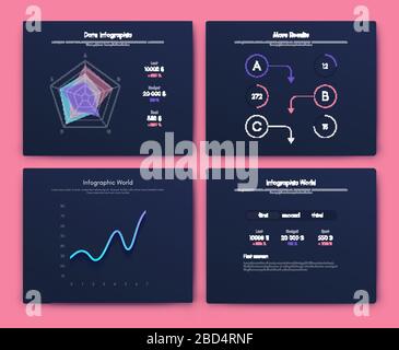 Big set of infographics elements. EPS10. Infographic for brochure, web banner Stock Vector
