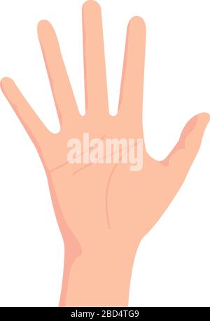 Female hand gesture (hand sign) vector illustration / open hand Stock Vector